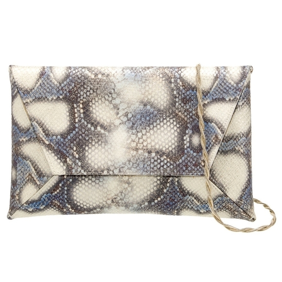 Stuart Weitzman Handbags - Stuart Weitzman Suede/Snakeskin Clutch